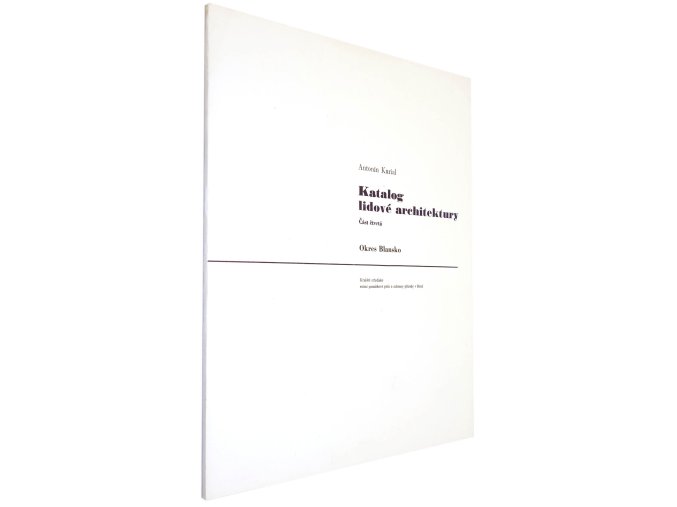 Katalog lidové architektury IV.