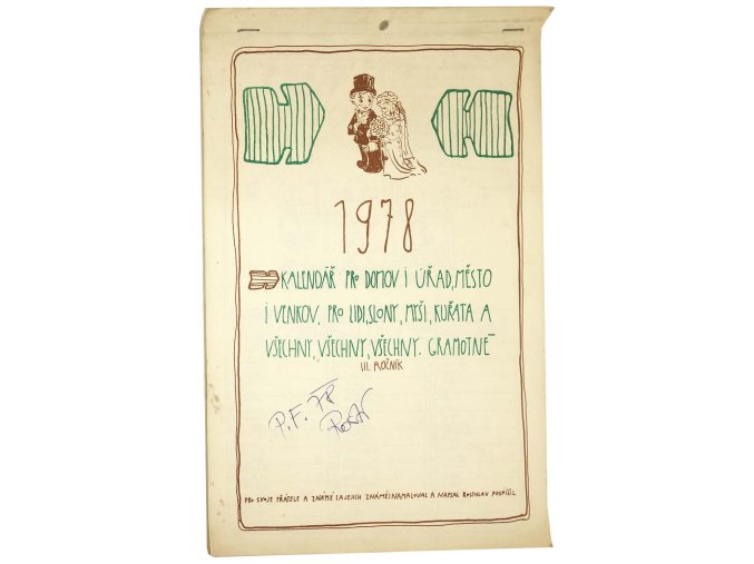Kalendář pro domov i úřad, město i venkov 1978