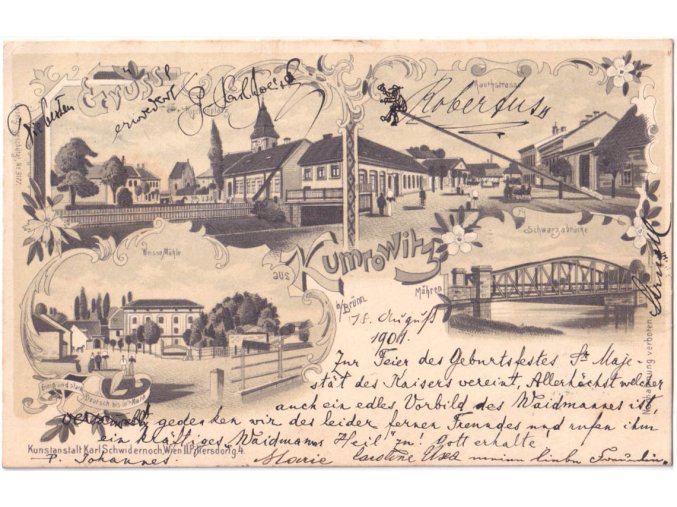 Gruss aus Kumrowitz bei Brünn - Komárov