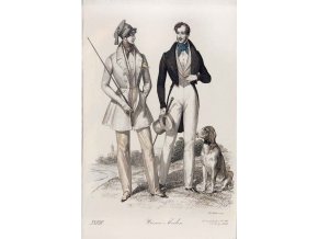 Dva muži s loveckým psem