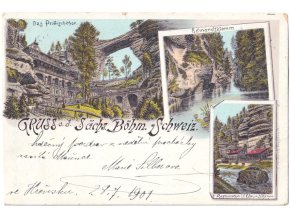 Gruss ad. Sächs. Böhm. Schweiz