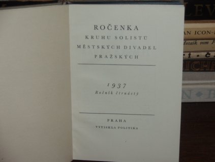 Ročenka Kruhu solistů měst. divadel přažských