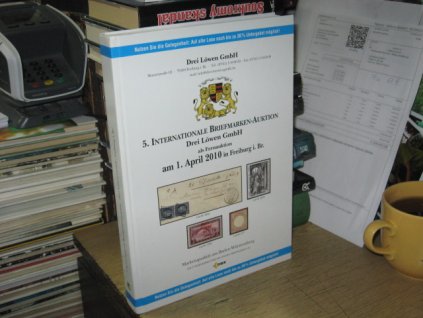5. Internationale Briefmarken-Auktion Drei Löwen GmbH als Fernauktion am 1. April 2010 in  Freiburg i. Br.