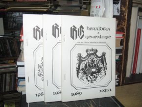 Heraldika a genealogie 1989 (3 čísla). Roč. XXII