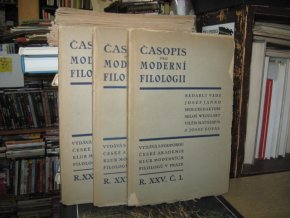 Časopis pro moderní filologii 1938 - 39 I. - IV.