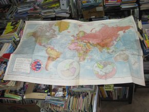 Politická a komunikační mapa světa ke knize Past na rovníku Hanzelky a Zikmunda (reprint)