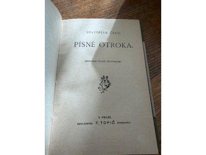 Svatopluk Čech - Písně otroka