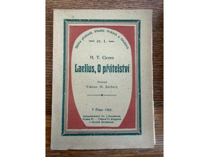 Marcus Tullius Cicero - Laelius, O přátelství