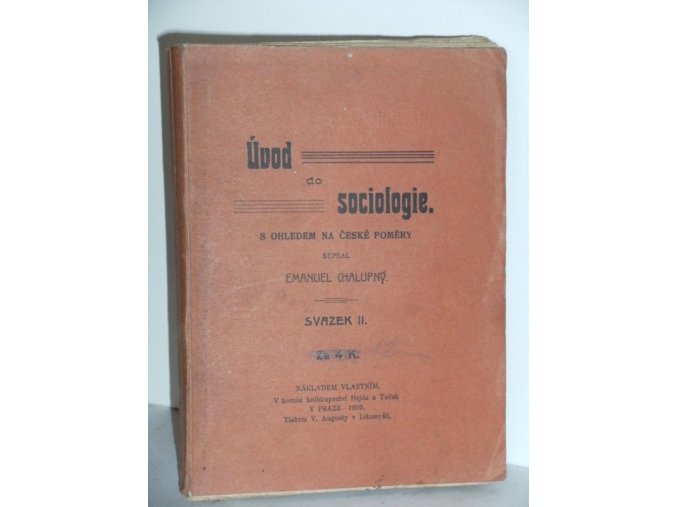 Úvod do sociologie. Sv. II