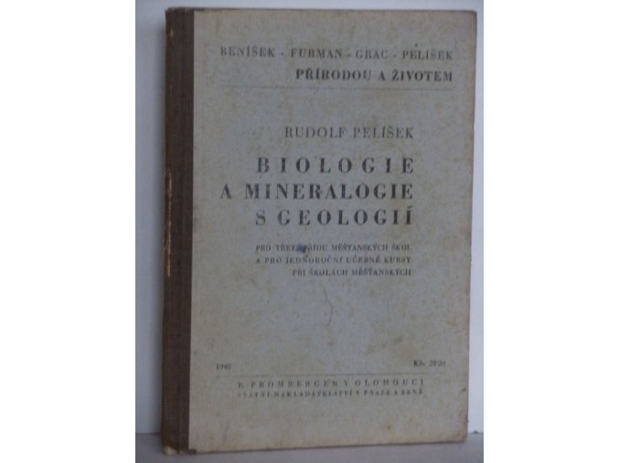 Biologie a mineralogie s geologií : Pro třetí třídu měšťanských škol a pro jednoroční učebné kursy při školách měšťanských