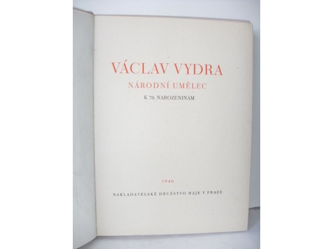 Václav Vydra, národní umělec : k 70. narozeninám