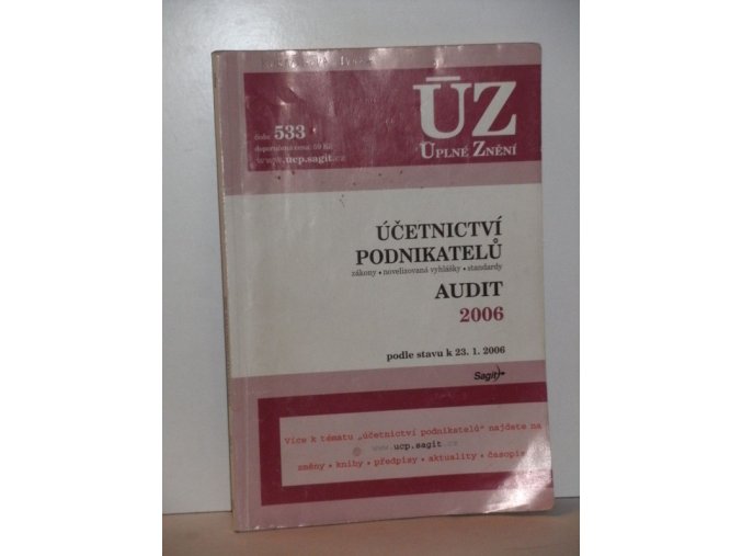 ÚZ: Úplné znění čís.533, účetnictví podnikatelů,audit