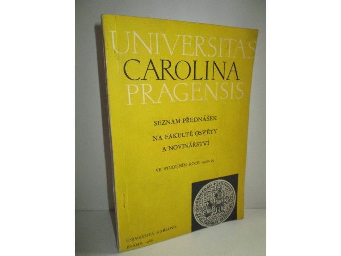 Seznam přednášek fakulty osvěty a novinářství University Karlovy ve studijním roce 1968-69
