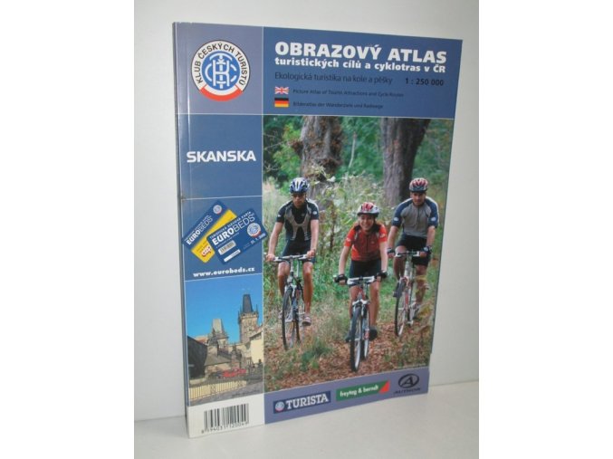 Obrazový atlas turistických cílů a cyklotras v ČR : 1:250000 : ekologická turistika na kole a pěšky = Picture atlas of tourist attraction and cycle routes = Bilderatlas der Wanderziele und Radwege