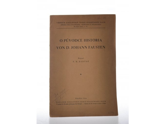 O původce Historia von D. Johann Fausten