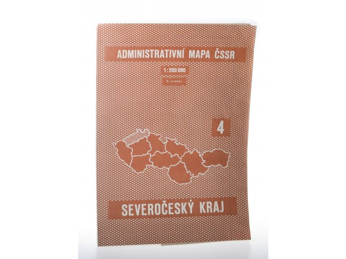 Administrativní mapa ČSSR - Severočeský kraj