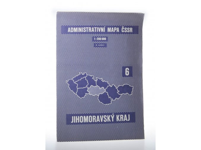 Administrativní mapa ČSSR 6 - Jihomoravský kraj