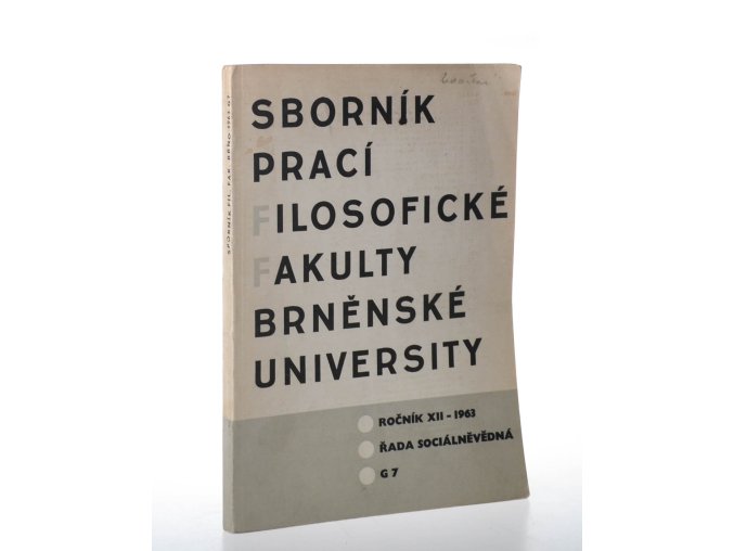 Sborník prací Filosofické fakulty brněnské university : ročník XII - 1963