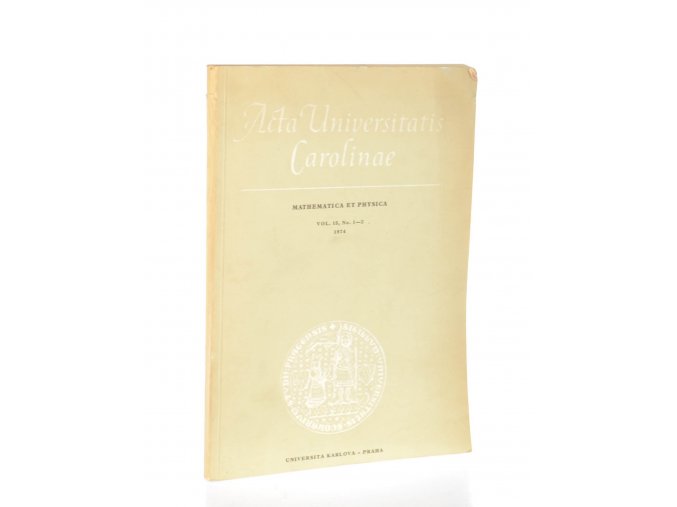 Acta Universitatis Carolinae : Mathematica et Physica, Vol. 15, No. 1-2 (1974)