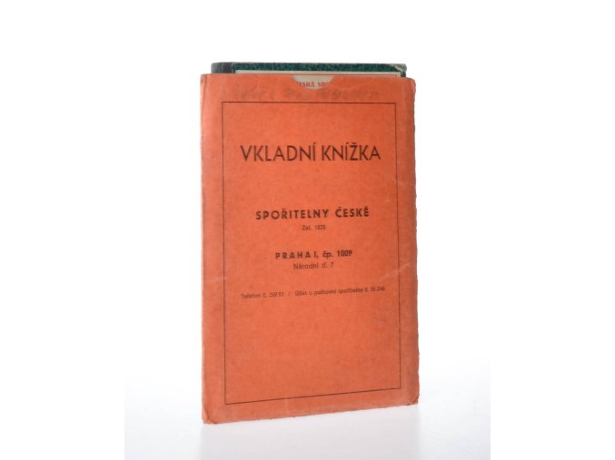 Spořitelní knížka Městské Spořitelny Pražské (1935)