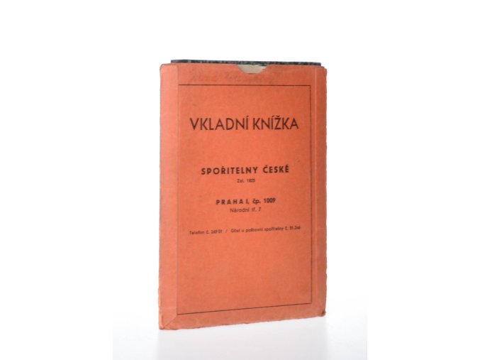 Sparkassenbuch der Prager Städtischen Sparkasse - Spořitelní knížka Městské Spořitelny Pražské (1943)