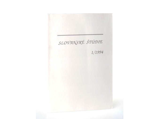 Slovanské štúdie 1/1994
