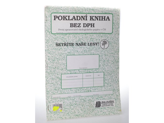 Pokladní kniha bez DPH