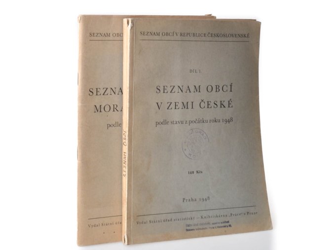 Seznam obcí v zemi české podle stavu z počátku roku 1948 (2 sv.)