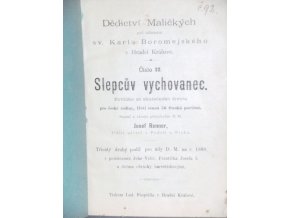 Slepcův vychovanec : povídka ze skutečného života pro české rodiny