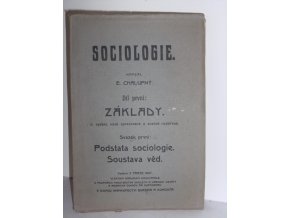 Sociologie. Díl první, Základy