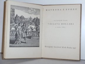 Matrona z Efezu : 10 rytých listů Václava Hollara z roku 1665