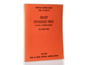 Základy psychologie práce pro mistry ve spotřebním průmyslu