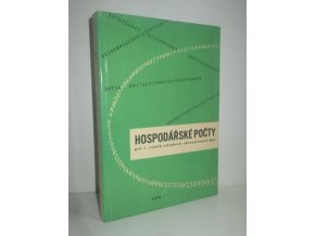 Hospodářské počty pro 1. ročník středních ekonomických škol : Obor: všeobec. ekonomika