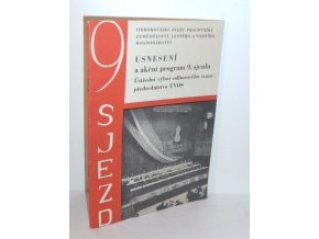 9. sjezd Odborového svazu pracovníků zemědělství, lesního a vodního hospodářství : usnesení a akční program