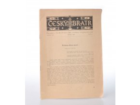 Český bratr čís.4: časopis českobratrské církve evangelické