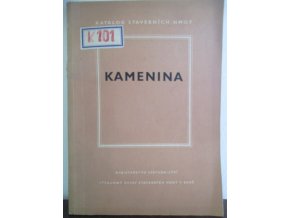 Kamenina : kanalizační, hospodářská, chemická : katalog stavebních hmot