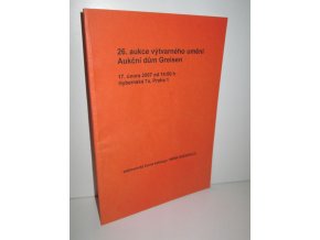 26.aukce výtvarného umění Aukční dům Greisen (bibliografie,fotografie,plakáty)