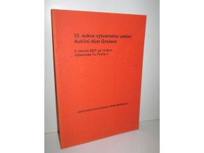 33.aukce výtvarného umění Aukční dům Greisen (výtvarné a užité umění,fotografie)