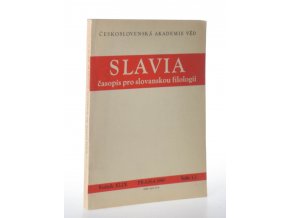 Slavia: časopis pro slovanskou filologii. Ročník XLIX, sešit 1-2