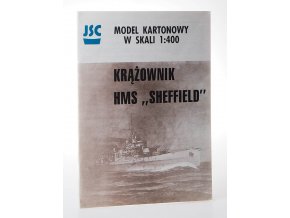 Kražownik HMS Sheffield: model kartonowy w skali 1:400