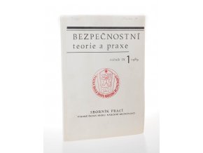 Bezpečnostní teorie a praxe 1: ročník IX  (1989)