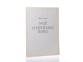 Než otevřeme Bibli