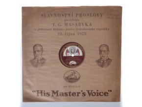 Jubilejní proslovy na deskách značky His Master's Voice