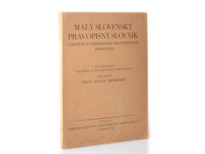 Malý slovenský pravopisný slovník