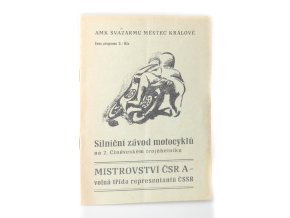 Mistrovství ČSR - silniční závod motocyklů na 2. Činěvském trojúhelníku