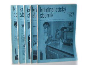 Kriminalistický sborník (5 ks.) 1987