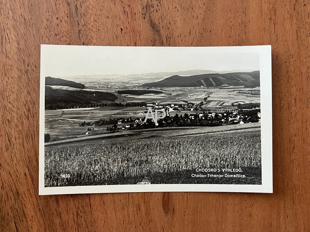 Pohled - Chodsko s výhledů, Chodov-Trhanov-Domažlice