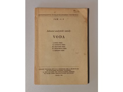 Jednotné analytické metody - Voda