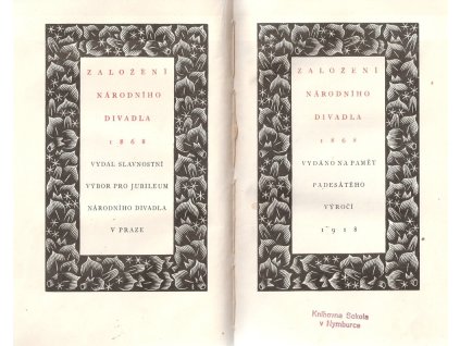 415787 zalozeni narodniho divadla 1868 vydano na pamet padesateho vyroci