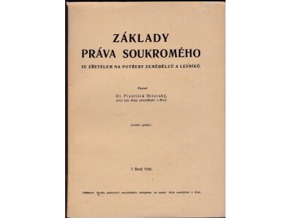 459182 zaklady prava soukromeho se zretelem na potreby zemedelcu a lesniku